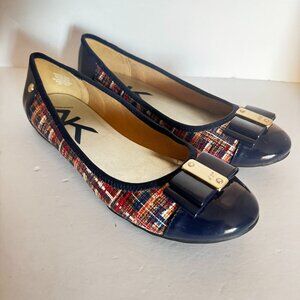 Anne Klein Sport Akaricia Ballet Flats Sz 8.5 M Women's Navy Multicolor Classic